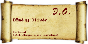 Dömény Olivér névjegykártya