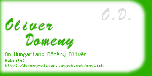 oliver domeny business card